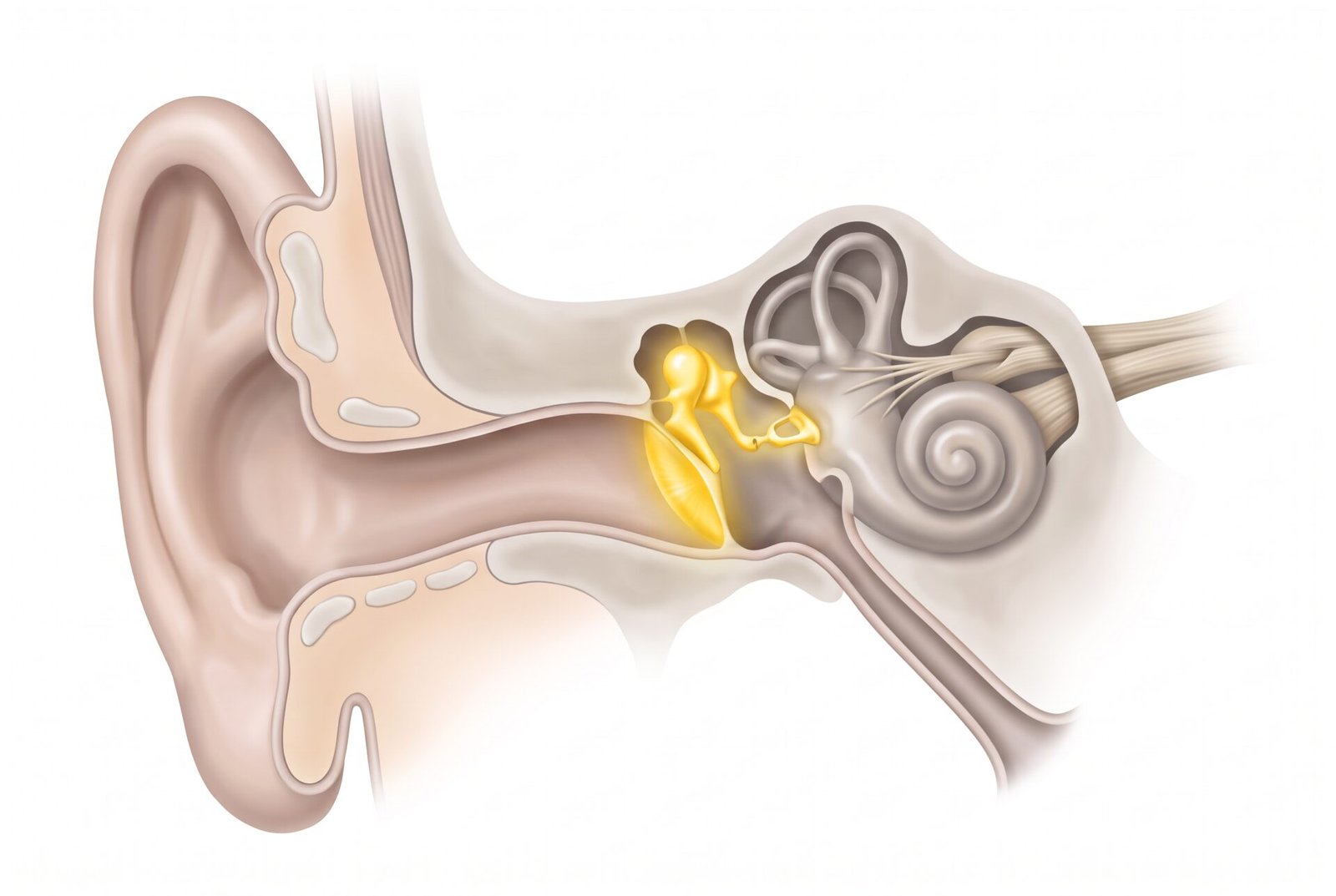 Middle ear highlighted