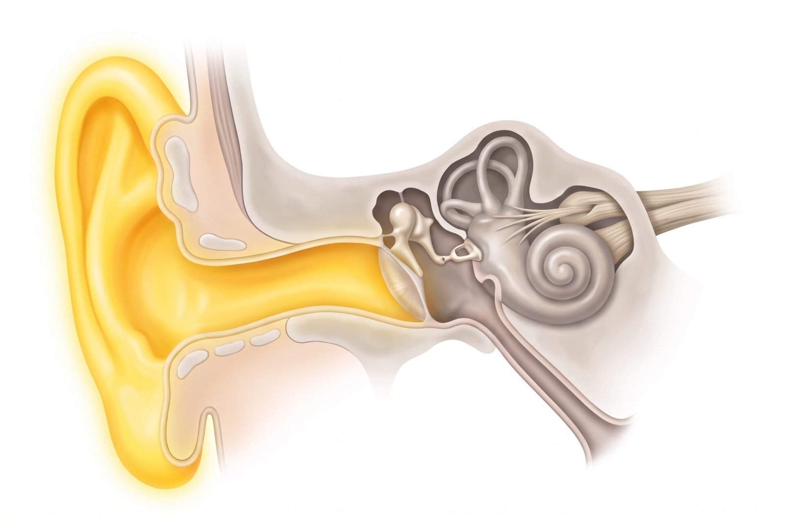 Outer ear highlighted